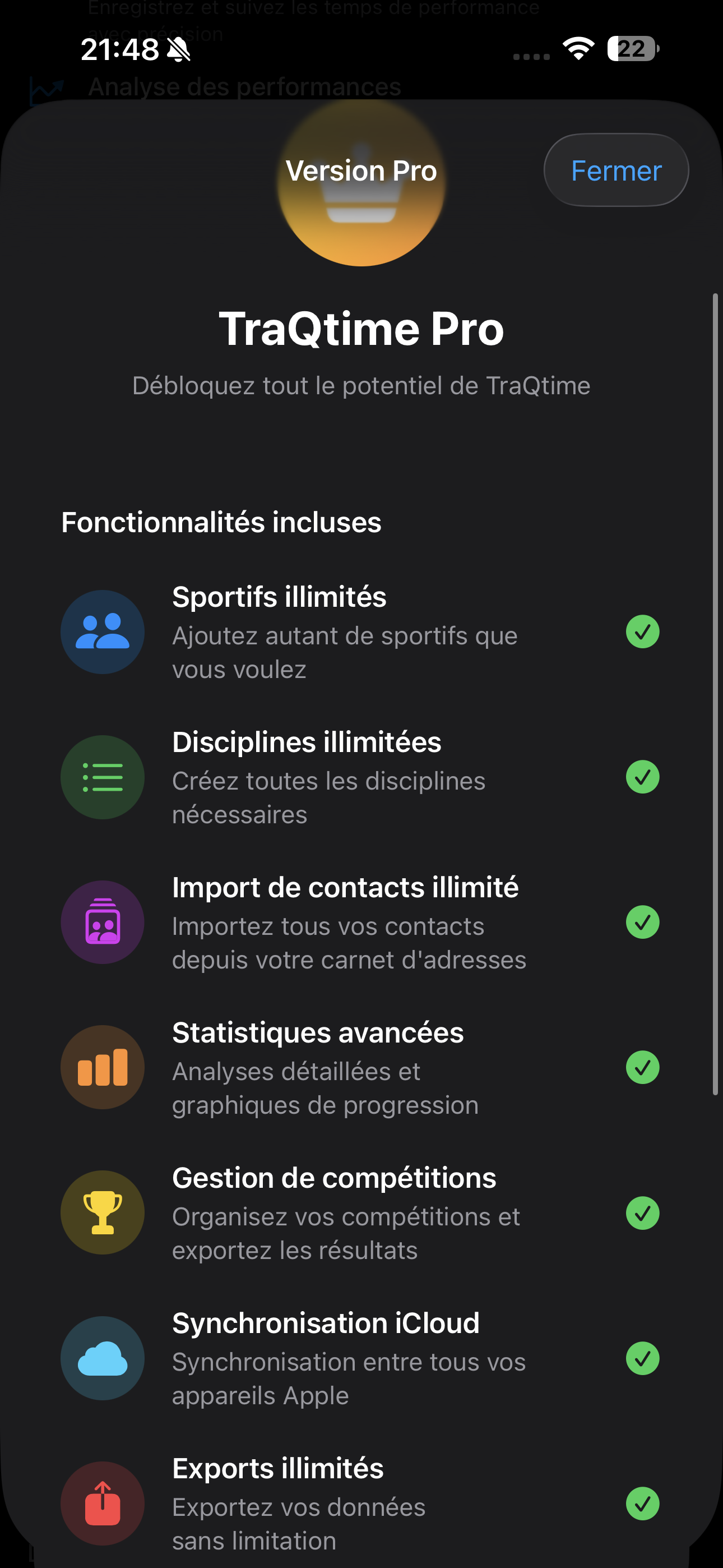Fonctionnalités Pro